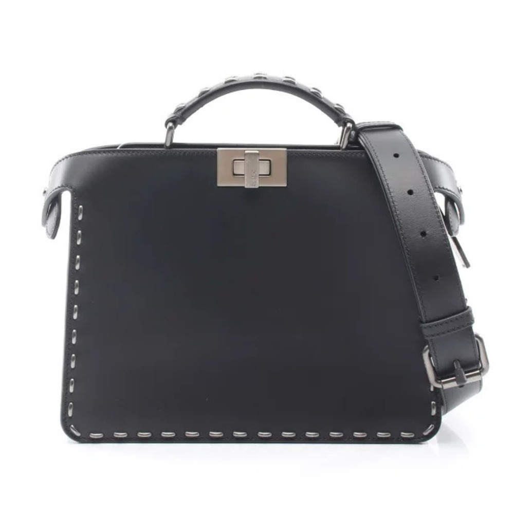 Fendi Peekaboo IU Handbag Leather Black